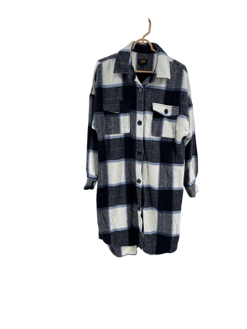 Ci Sono Plaid shirt Jacket shacket duster M flannel long casual fall winter
